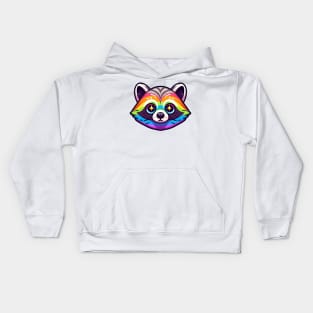 Rainbow Raccoon Kids Hoodie